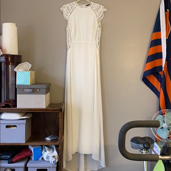 EUC ivory lace back dress - Picture 2 of 7